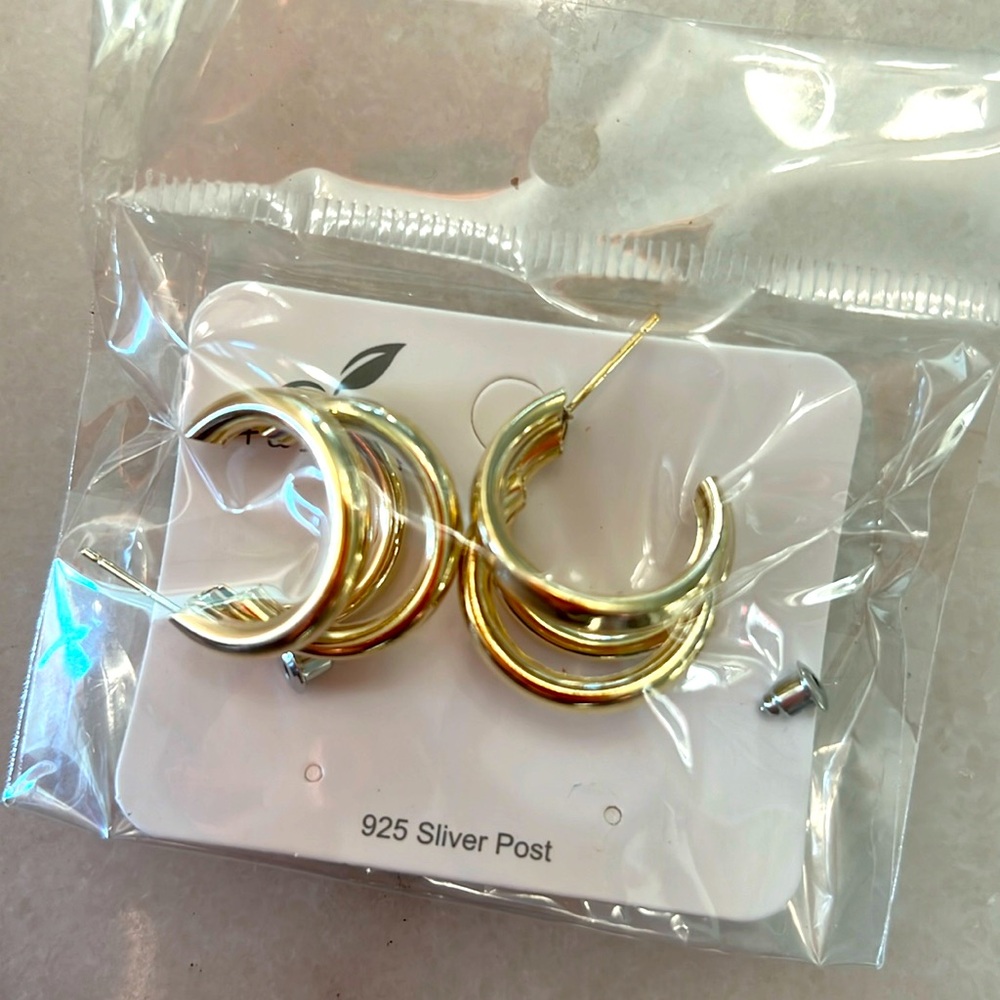 S925 Post Silver Needle Fashion Earrings